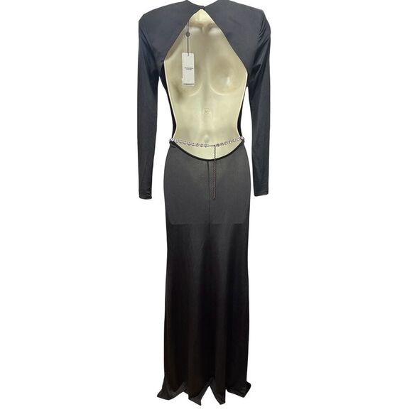 THE NEW ARRIVALS BY ILKYAZ OZEL Emmanuelle Jersey Dress in Black NWT Size Fr 34/ - Picture 7 of 10